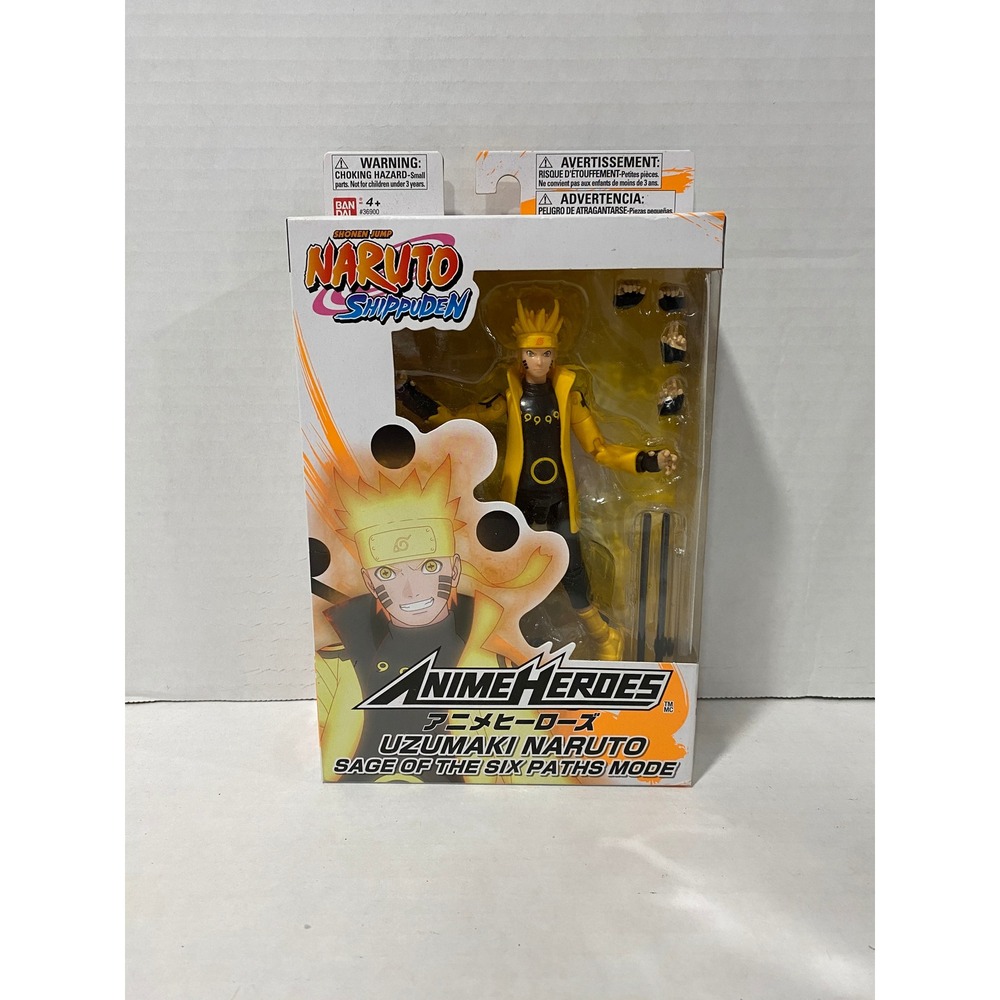 Bandai Anime Heroes Uzumaki Naruto Sage of the Six Paths Mode Action Figure